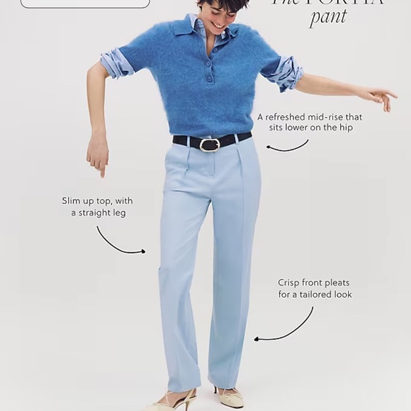 J. Crew Dark Blue Portia Pants - Picture 1 of 3
